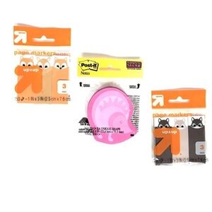 Sticky Notes Post It Up & Up Hedgehog Fox Rabbit Page Flags Planner Accessories